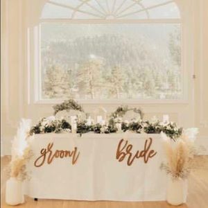 Bride and Groom Signs
